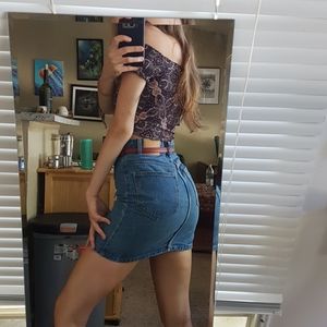 Pull and bear jean skirt